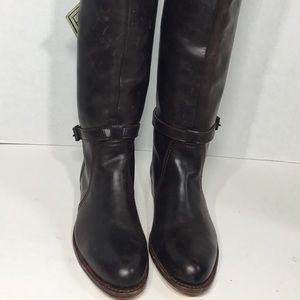 Dark Brown Frye Dorado Leather Riding Boots Sz 6.5, 8